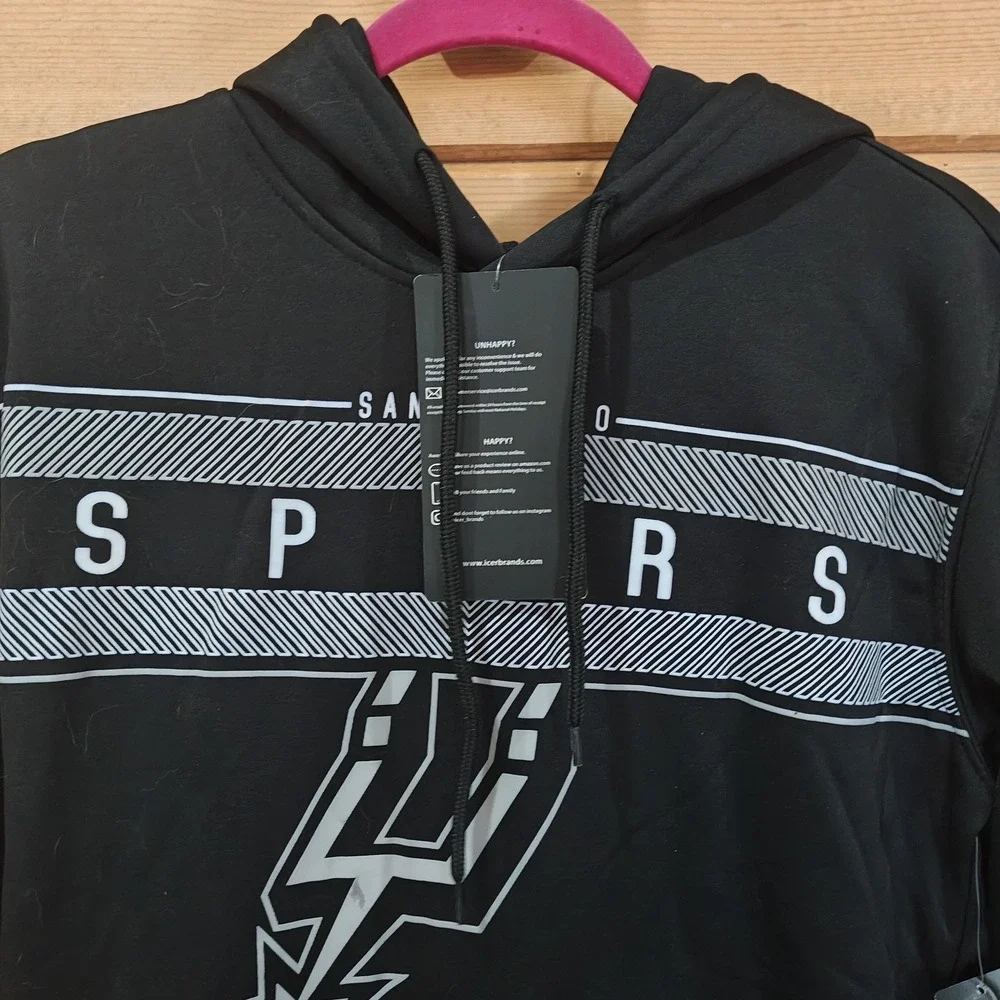 New‎ San Antonio Spurs Sweatshirt Hoodie Sz Small NBA Basketball